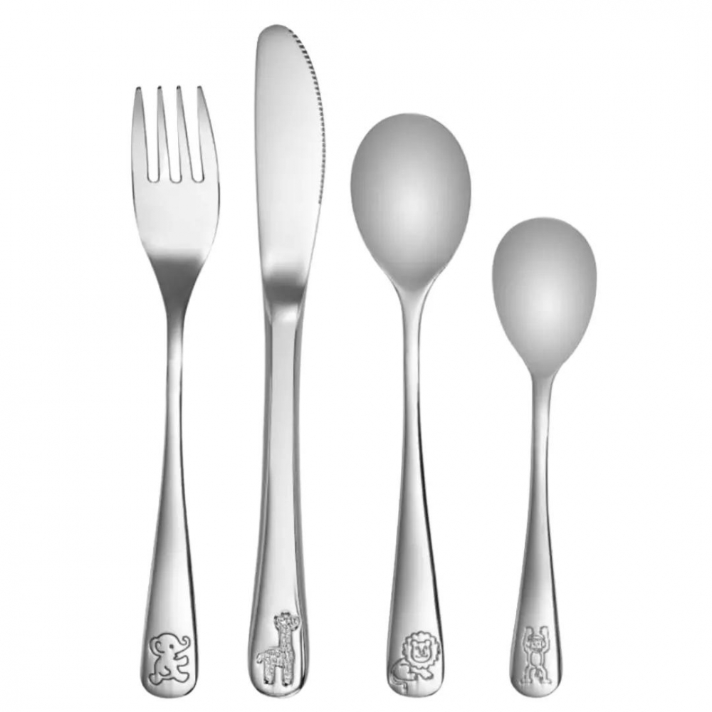 Set de tacamuri din otel inoxidabil Reer Growing 4 bucati