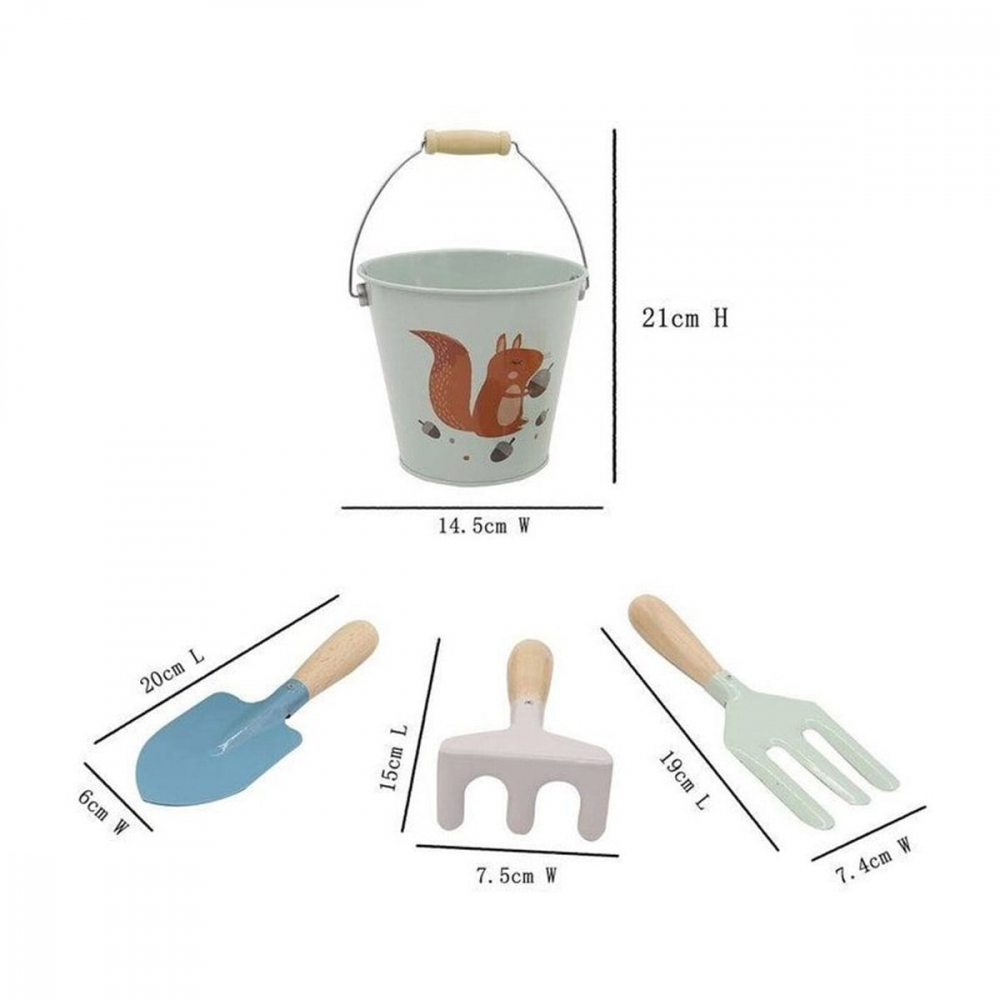 Set pentru gradinarit cu galetusa albastra - 2 | YEO