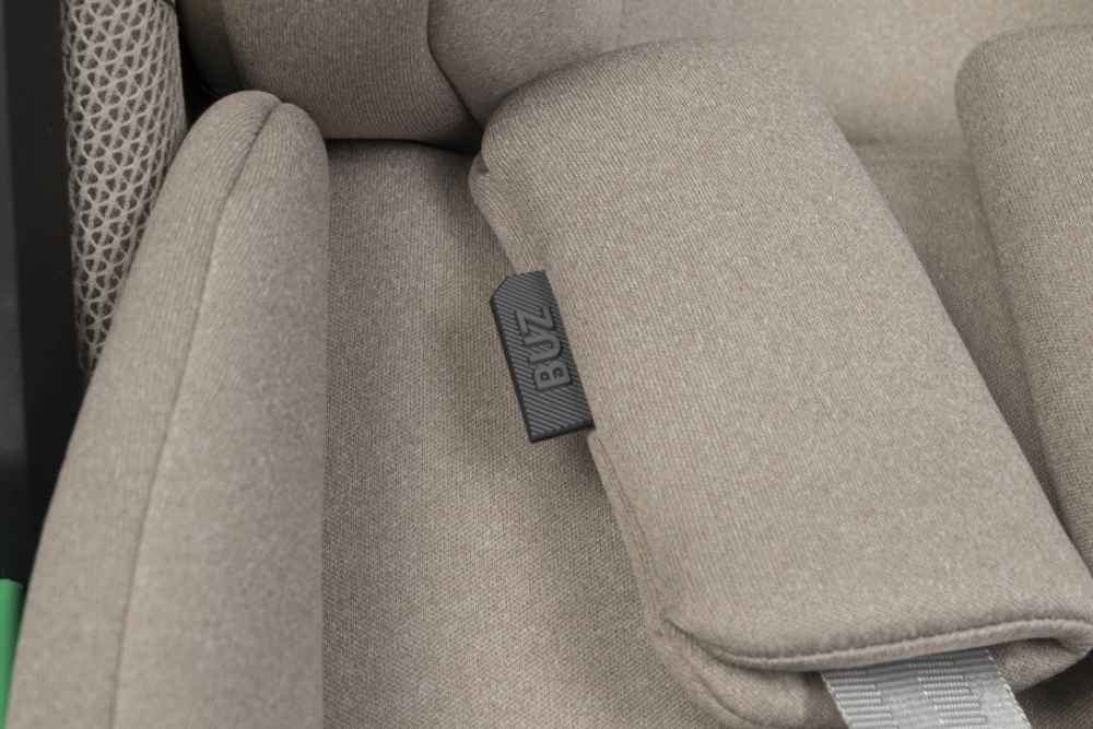 Set scoica auto si baza isofix rotativa EasyGo Buz Pro i-Size, omologat R129, cu tetiera reglabila in inaltime, copertina ajustabila, pentru copii intre 40-87 cm sau 0-13 kg, Taupe - 4