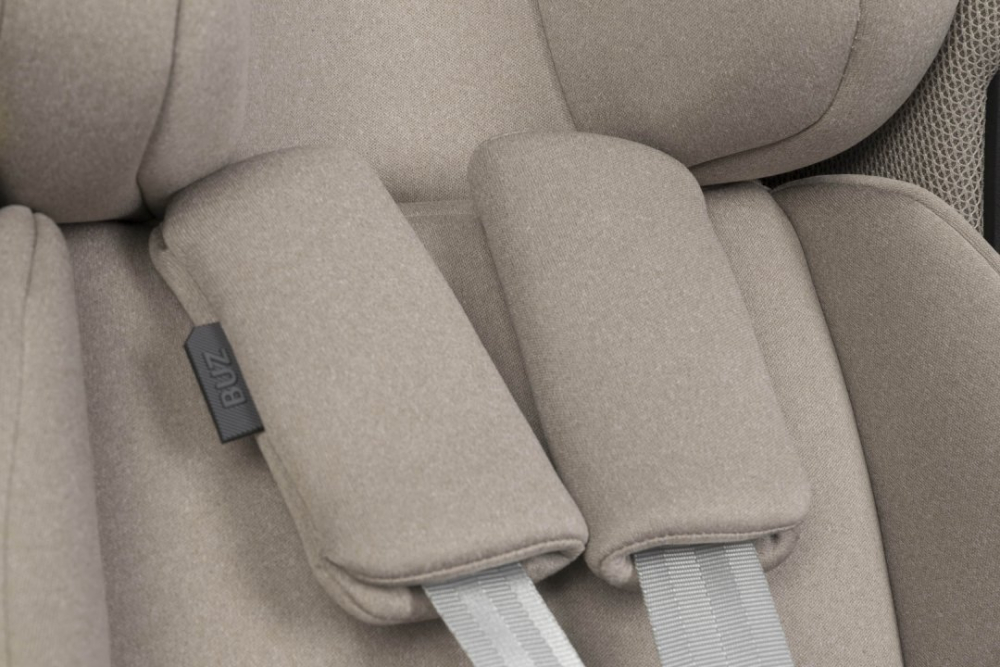 Set scoica auto si baza isofix rotativa EasyGo Buz Pro i-Size, omologat R129, cu tetiera reglabila in inaltime, copertina ajustabila, pentru copii intre 40-87 cm sau 0-13 kg, Taupe - 5