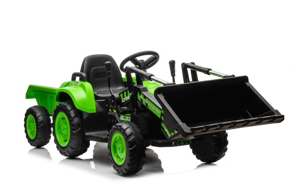 Tractor electric pentru copii cu Cupa si Remorca detasabila, telecomanda 2.4G, cu 2 motoare de 45W, baterie de 12V45Ah, sistem audio integrat USB, MP3, AUX, capacitate 30 kg, viteza maxima 3.5 kmh
