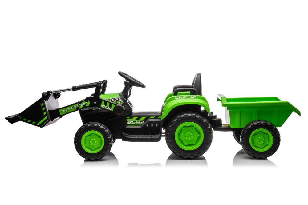 Tractor electric pentru copii cu Cupa si Remorca detasabila, telecomanda 2.4G, cu 2 motoare de 45W, baterie de 12V45Ah, sistem audio integrat USB, MP3, AUX, capacitate 30 kg, viteza maxima 3.5 kmh - 2