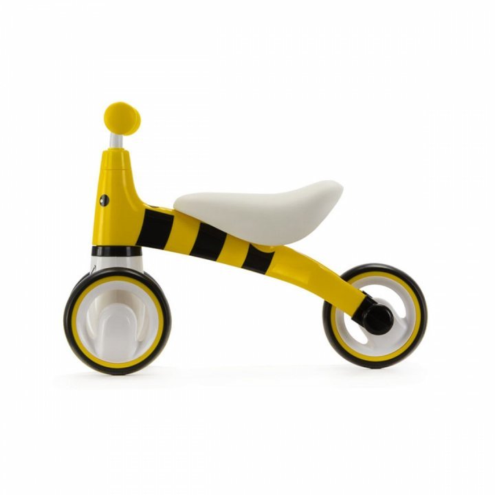 Tricicleta pentru copii, Adamex Animals, fara pedale, cu 3 roti, sistem de blocare a rotirii ghidonului, testata EN71, pentru interior  exterior, sezut moale, +12 luni, Bee - 1