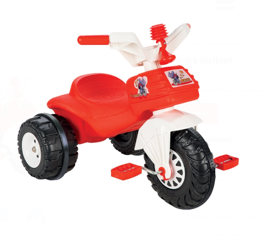 Tricicleta pentru copii Mobidic Red cu claxon si cosulet greutate maxima suportata 35 kg - 1 | YEO