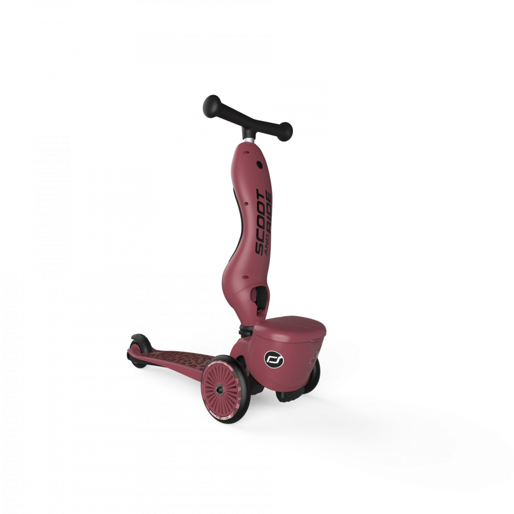 Trotineta copii cu sezut, suport jucarie, transformabila 2 in 1, HighwayKick 1 Lifestyle Wildcat, 1-5 ani, pana la 50 kg, Scoot  Ride
