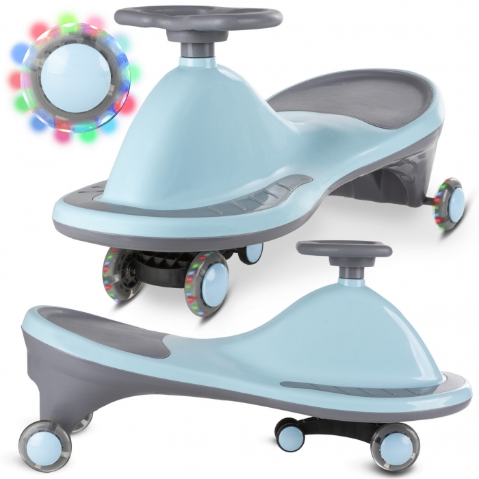 PlasmaCar gravitational Kidwell Rollo Albastru, roti LED, greutate admisa 100 kg, varsta 3 ani+ - 9