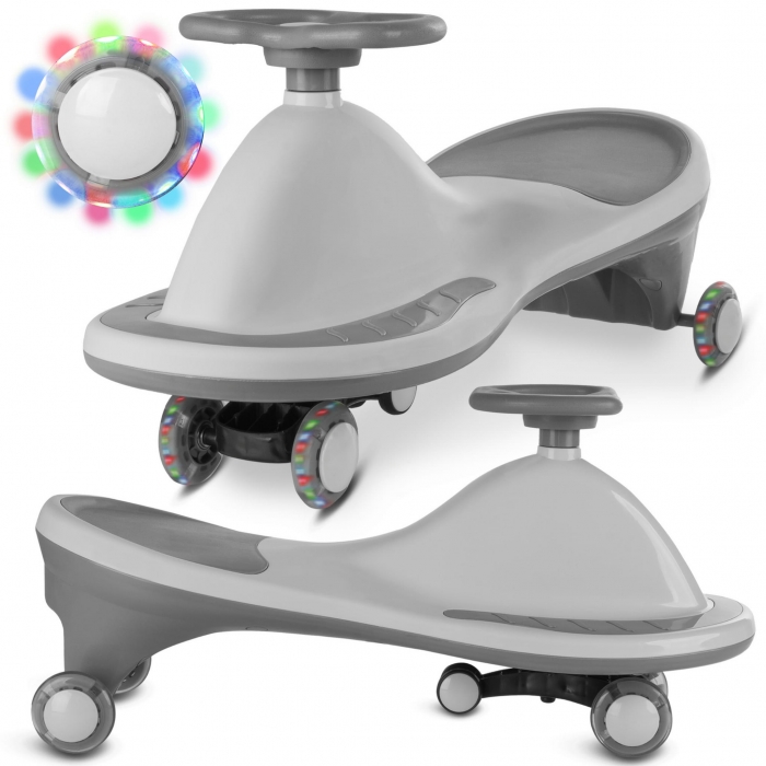 PlasmaCar gravitational Kidwell Rollo Gri, roti LED, greutate admisa 100 kg, varsta 3 ani+ - 9