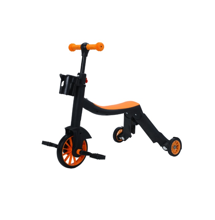 Trotineta multifunctionala 8in1 Doris Orange tranformabila in tricicleta,bicicleta echilibru,trotineta,ghidon cu inaltime reglabila,usor de transformat,se adapteaza nevoile in crestere ale copilului,Sarcina admisa 50 kg - 1