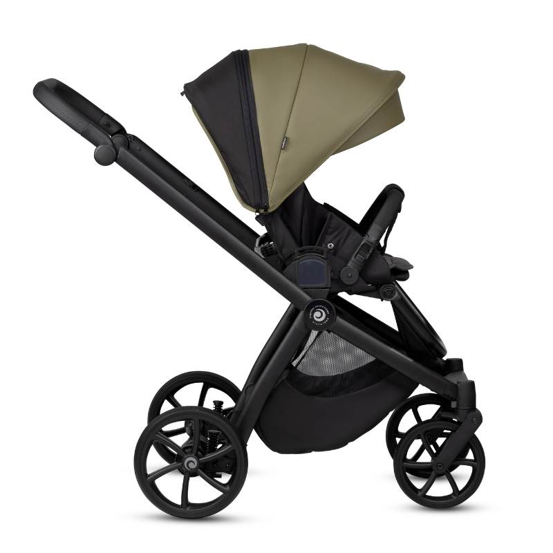 Carucior 2 in 1 Tutis Mio 3+ Olive 025 din piele, sezut reversibil, amortizoare duble, maner reglabil, accesorii incluse - 6