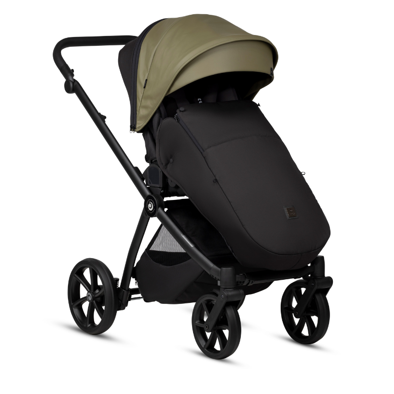 Carucior 2 in 1 Tutis Mio 3+ Olive 025 din piele, sezut reversibil, amortizoare duble, maner reglabil, accesorii incluse - 8