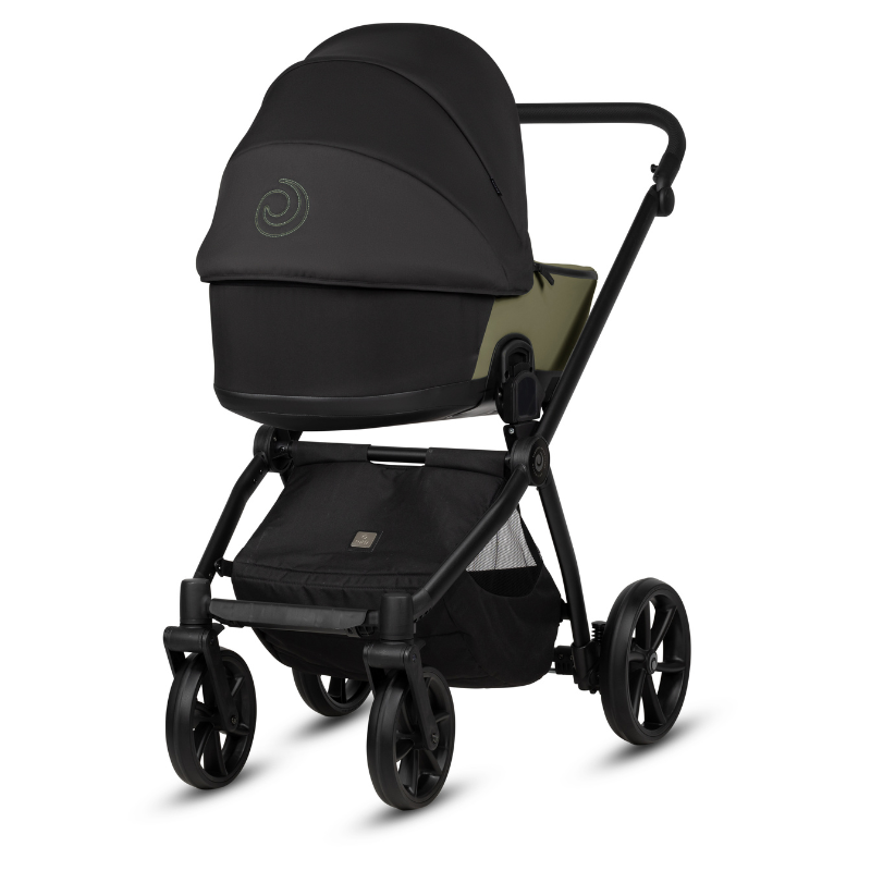 Carucior 2 in 1 Tutis Mio 3+ Olive 025 din piele, sezut reversibil, amortizoare duble, maner reglabil, accesorii incluse - 9