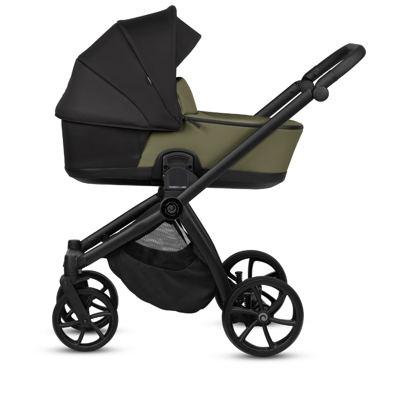 Carucior 2 in 1 Tutis Mio 3+ Olive 025 din piele, sezut reversibil, amortizoare duble, maner reglabil, accesorii incluse - 10