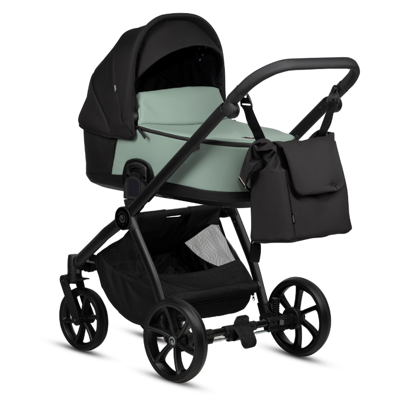 Carucior 2 in 1 Tutis Mio 3+ Sage 039 din piele, sezut reversibil, amortizoare duble, maner reglabil, accesorii incluse - 6