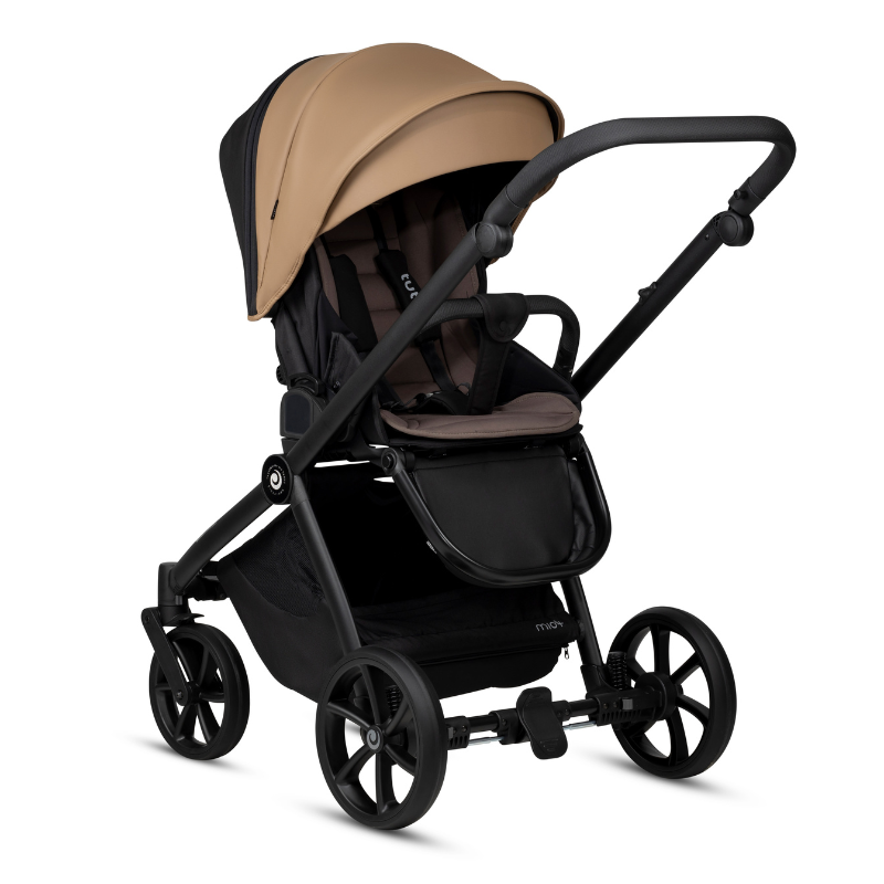 Carucior 2 in 1 Tutis Mio 3+ Beige 180 din piele, sezut reversibil, amortizoare duble, maner reglabil, accesorii incluse - 6