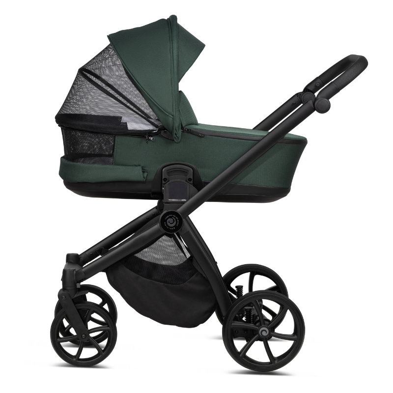 Carucior 2 in 1 Tutis Mio 3+ Pacific Green 240 din piele, sezut reversibil, amortizoare duble, maner reglabil, accesorii incluse - 5