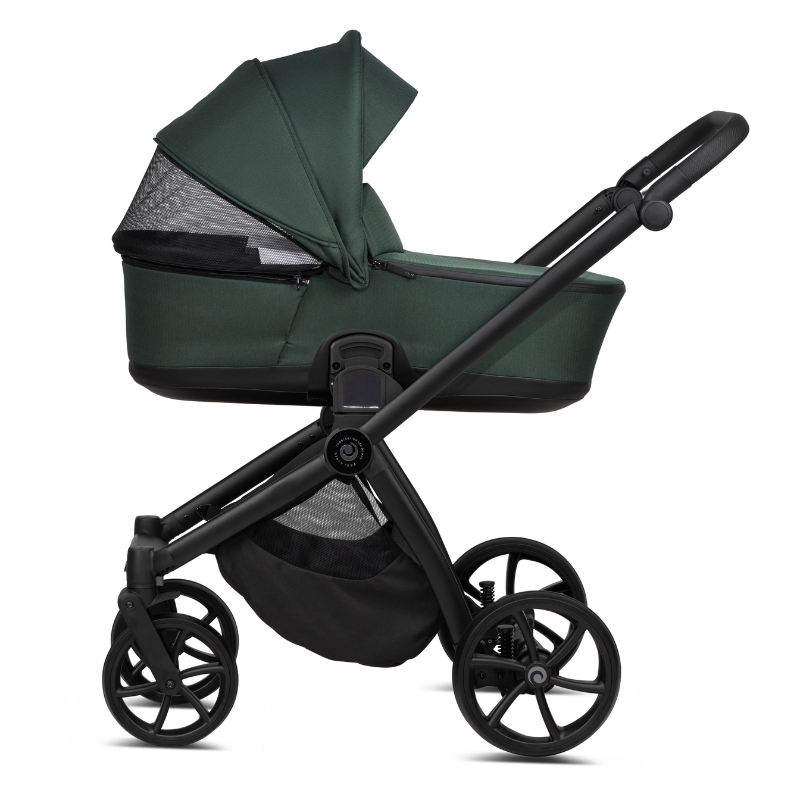 Carucior 2 in 1 Tutis Mio 3+ Pacific Green 240 din piele, sezut reversibil, amortizoare duble, maner reglabil, accesorii incluse - 6