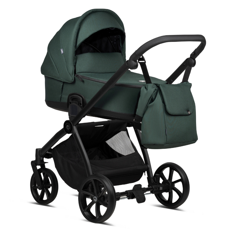 Carucior 2 in 1 Tutis Mio 3+ Pacific Green 240 din piele, sezut reversibil, amortizoare duble, maner reglabil, accesorii incluse - 7