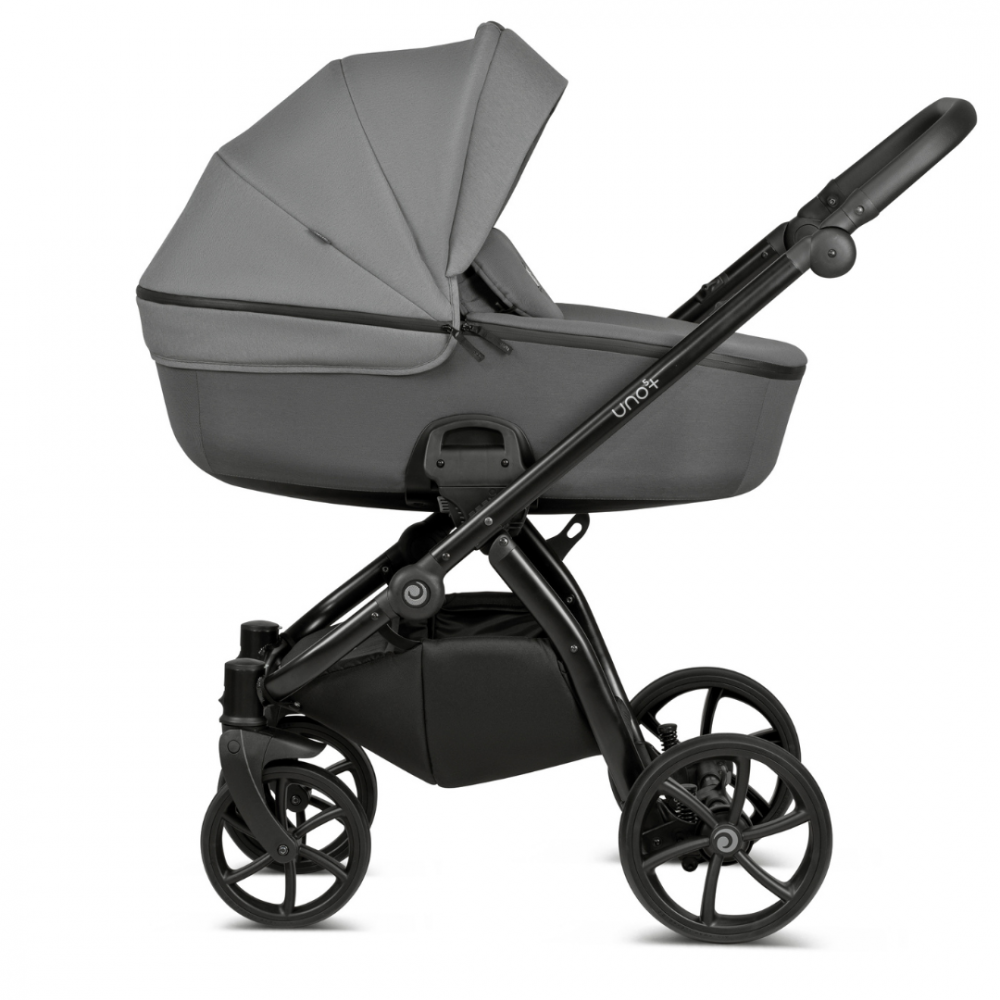 Carucior 2 in 1 Tutis Uno 5+ Grey 022 sezut reversibil, spatar reglabil, roti cu blocare, bara detasabila, accesorii incluse - 3