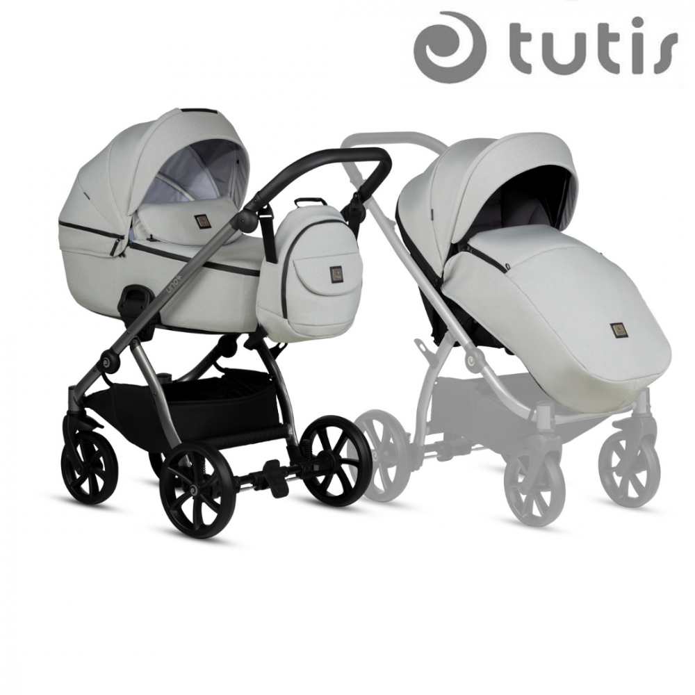 Carucior 2 in 1 Tutis Uno 5+ Risso 142 sezut reversibil, spatar reglabil, roti cu blocare, bara detasabila, accesorii incluse - 7