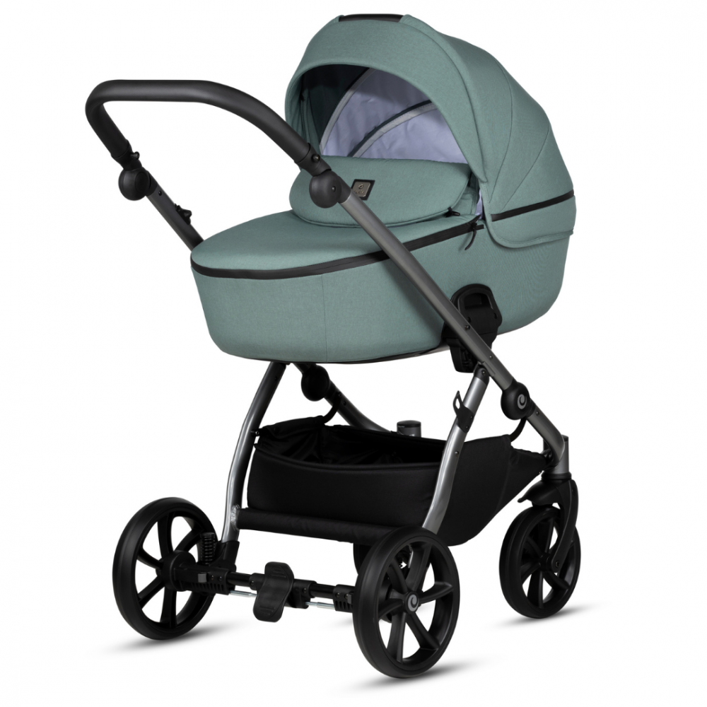 Carucior 2 in 1 Tutis Uno 5+ Menta 143 sezut reversibil, spatar reglabil, roti cu blocare, bara detasabila, accesorii incluse - 2