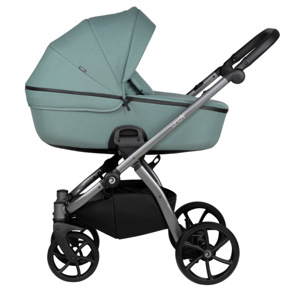 Carucior 2 in 1 Tutis Uno 5+ Menta 143 sezut reversibil, spatar reglabil, roti cu blocare, bara detasabila, accesorii incluse - 3