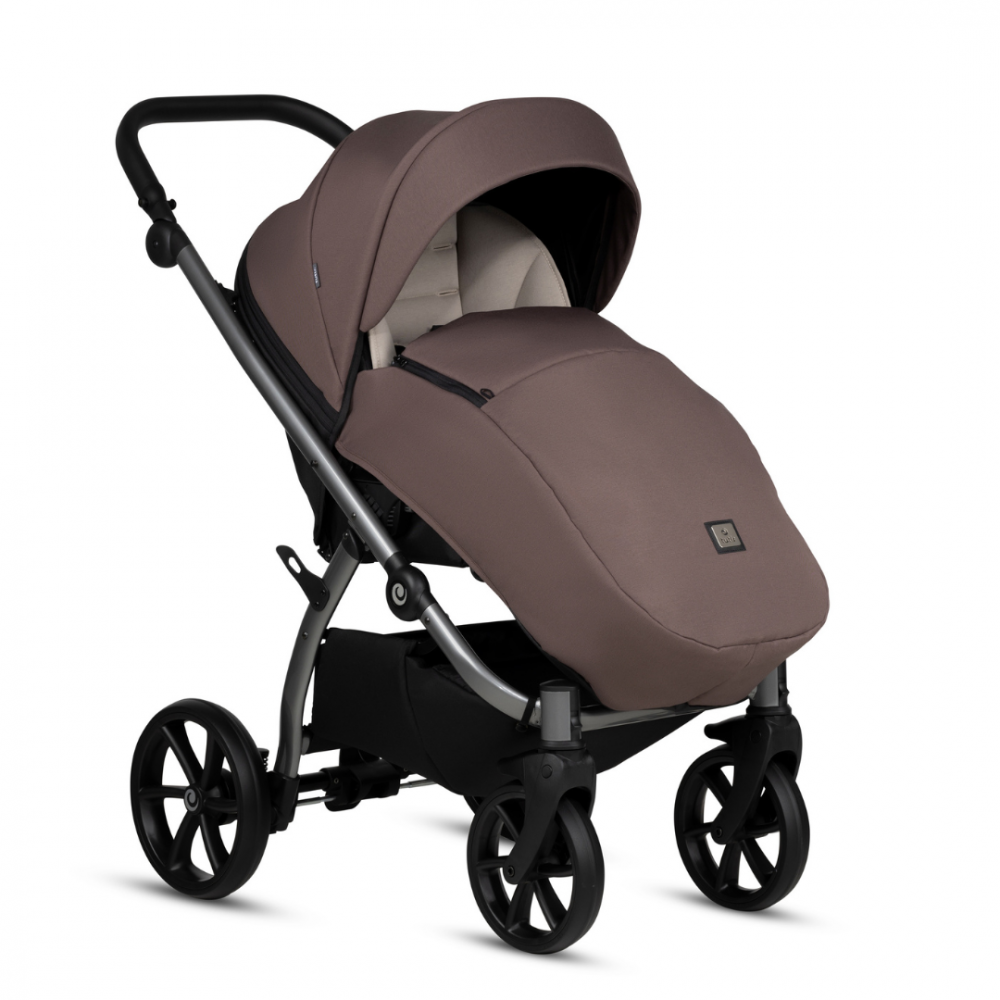 Carucior 2 in 1 Tutis Uno 5+ Cocoa 159 sezut reversibil, spatar reglabil, roti cu blocare, bara detasabila, accesorii incluse - 4
