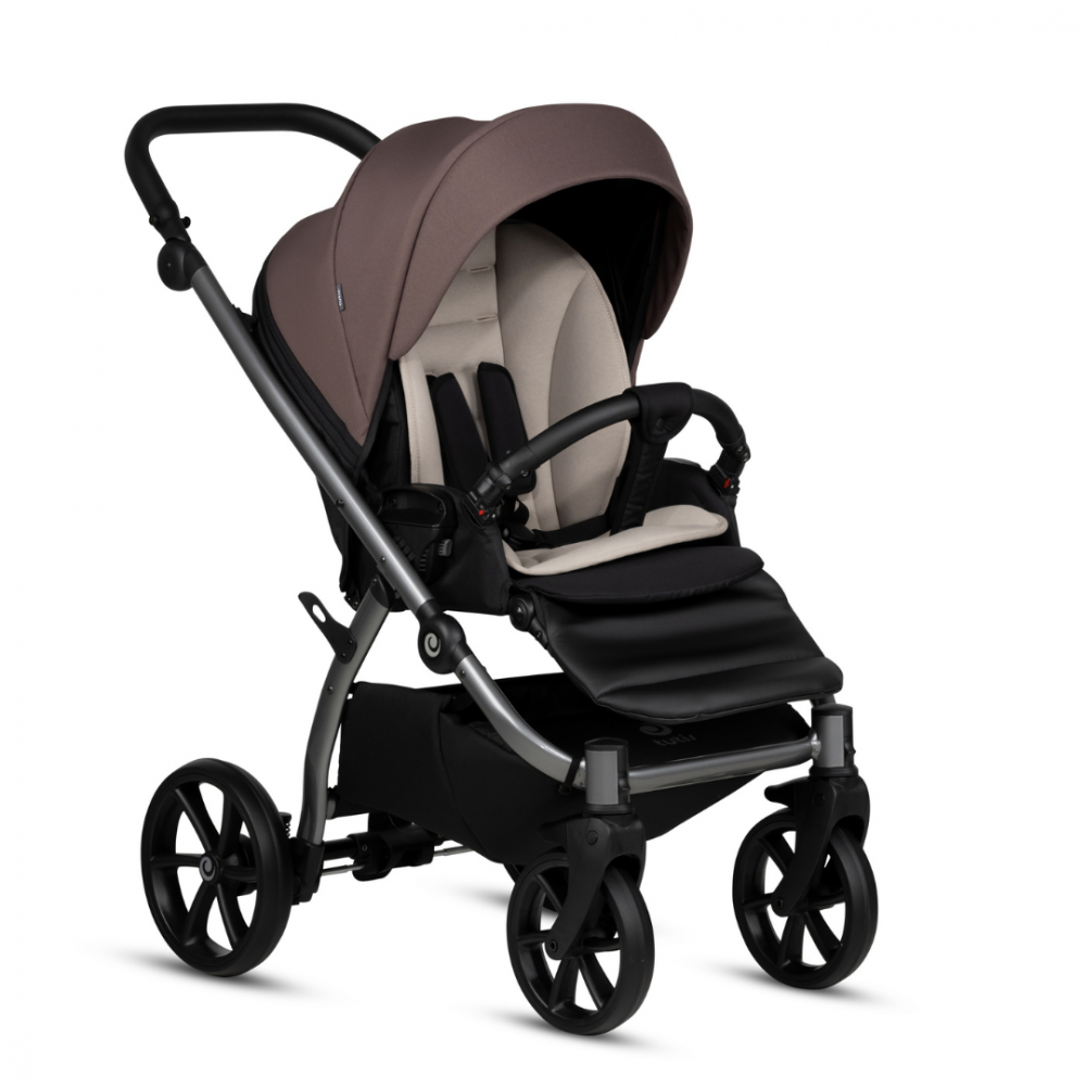 Carucior 2 in 1 Tutis Uno 5+ Cocoa 159 sezut reversibil, spatar reglabil, roti cu blocare, bara detasabila, accesorii incluse - 6