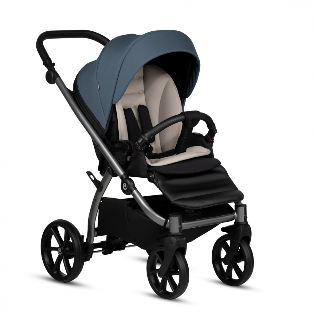 Carucior 2 in 1 Tutis Uno 5+ Marine 160 sezut reversibil, spatar reglabil, roti cu blocare, bara detasabila, accesorii incluse - 5