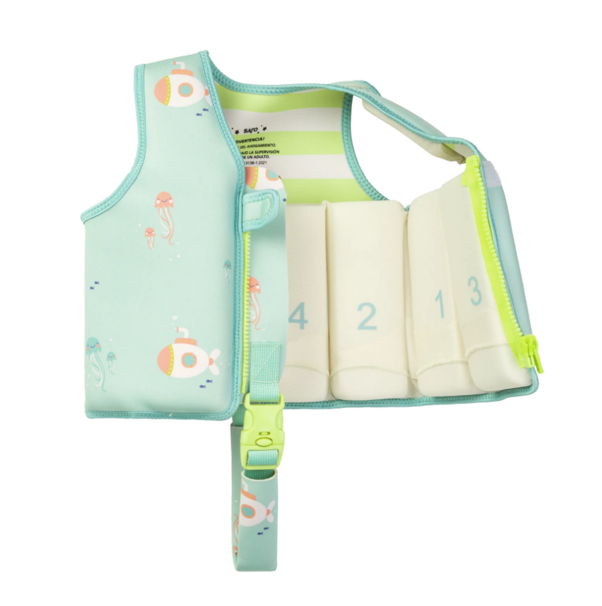 Vesta de inot pentru copii cu Protectie UV UPF 50+ Jeallyfish by Saro, S 1-3 ani - 1 | YEO