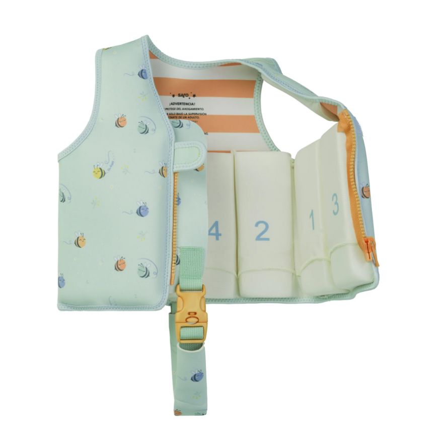 Vesta de inot pentru copii cu protectie UV UPF 50+ Jeallyfish by Saro, M 3-6 ani
