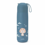 Termos din otel inoxidabil Nuvita Powder Blue cu 2 recipiente interne 400 ml