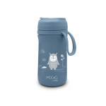 Termos din otel inoxidabil Nuvita Powder Blue 350 ml cu cioc retractabil din silicon