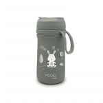 Termos din otel inoxidabil Nuvita Sage Green 350 ml cu cioc retractabil din silicon