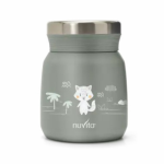 Termos din otel inoxidabil Nuvita Sage Green pentru alimente lichide si solide 300 ml