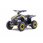 Atv electric pentru copii Hiperfect, Yellow, cu motor 1000W, baterie de 48V12Ah, viteza 35 km/h, cadrul din metal armat, echipat cu roti pneumatice, suspensii, faruri LED frontale, claxon integrat, pornire cu cheie