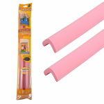 Set 2 benzi protectie muchii si margini Car Boy Safety din spuma roz pastel 37x900x31x9 mm