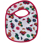 Baveta impermeabila din bumbac cu inchidere velcro 23x20cm Akuku Cars