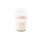 Biberon anti-colici nivel de debit scazut 1, Kidnort Blabaer Pink, din PU durabil si rezistent, capacitate 125 ml, 0-3 luni