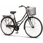 Bicicleta City Rich Dunarea R2892A Negru/Alb, roti 28 inch, inaltime utilizator 165-195 cm, greutate suportata 120 kg