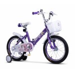 Bicicleta pentru copii Velors V1602A Mov, varsta 4-6 ani, roti 16 inch, greutate suportata 60 kg, inaltime utilizator 100-115 cm