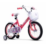 Bicicleta pentru copii Velors V1602A Roz, varsta 4-6 ani, roti 16 inch, greutate suportata 60 kg, inaltime utilizator 100-115 cm
