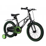 Bicicleta copii Lamborghini cadru magneziu neagra 14 inch, scaun reglabil de la 50 la 55 cm, potrivita pentru copii cu inaltimi intre 95-120 cm, frane pe ghidon, pedale antiderapabile, roti pneumatice cu jenti din aluminiu