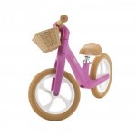 Bicicleta fara pedale pentru copii, Adamex Pixie, cu roti de 12 inch din spuma PU, cu cosulet, design retro, scaun reglabil, inaltime sezut 33-43 cm, sarcina maxima admisa 50 kg, 2-6 ani, Pretty Pink
