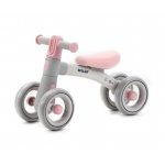 Bicicleta de echilibru pentru copii, Adamex Welly, cu 4 roti, 3 moduri de iluminare LED in ghidon, testata EN71, Grey Pink