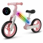 Bicicleta fara pedale, cadru nailon cu LED, roti EVA, Kidwell Suno Roz