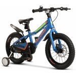 Bicicleta pentru copii Velors V16345A Albastru/Verde, varsta 4-6 ani, roti 16 inch, greutate suportata 50 kg, intre 100-115 cm