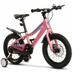 Bicicleta pentru copii Velors V16345A Roz/Albastru, varsta 4-6 ani, roti 16 inch, greutate suportata 50 kg, intre 100-115 cm