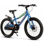 Bicicleta pentru copii Velors V20345A Albastru/Verde, varsta 7-10 ani, roti 20 inch, greutate suportata 80 kg, inaltime utilizator 110-140 cm