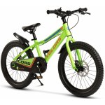 Bicicleta pentru copii Velors V20345A Verde/Portocaliu, varsta 7-10 ani, roti 20 inch, greutate suportata 80 kg, inaltime utilizator 110-140 cm