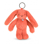 Breloc accesoriu Doudou iepuras 18 cm rosu